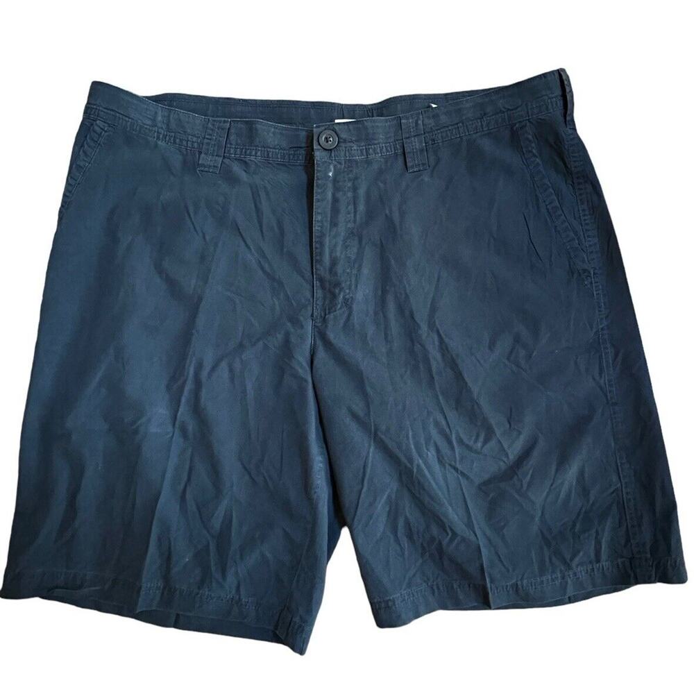 Columbia Shorts Mens 38 Washed Out Blue Outdoors 10" Flat Front